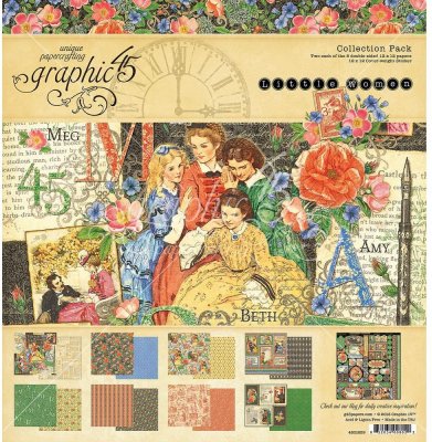 Graphic 45 - 12" x 12" Little Women Collection Pack (17 sheets)