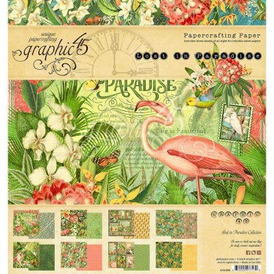 Graphic 45 8”x8” Paper Pad - Lost in Paradise (24 sheets)