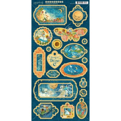 Graphic 45 - 6”x12” Dreamland Chipboard Die-Cuts Sheet