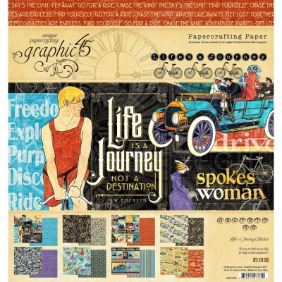 Graphic 45 - 8”x8” Life's Journey Collection Pack (24 sheets)