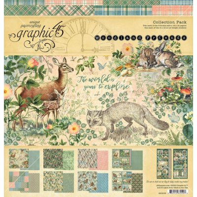 Graphic 45 Collection Pack 12"x12" - Woodland Friends (17 sheets)