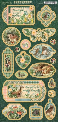Graphic 45 Chipboard Die-Cuts 6"x12" Sheet - Woodland Friends