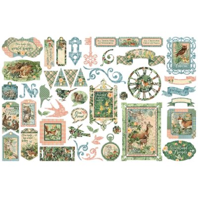 Graphic 45 Cardstock Die-Cut Assortment - Woodland Friends