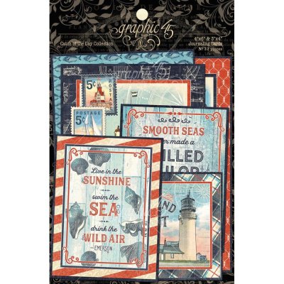 Graphic 45 Catch Of The Day Ephemera & Journaling Cards