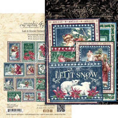 Graphic 45 Let It Snow Journaling Cards