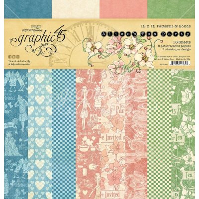 Graphic 45 12"x12" Paper Pad - Alice's Tea Party (16 sheets)