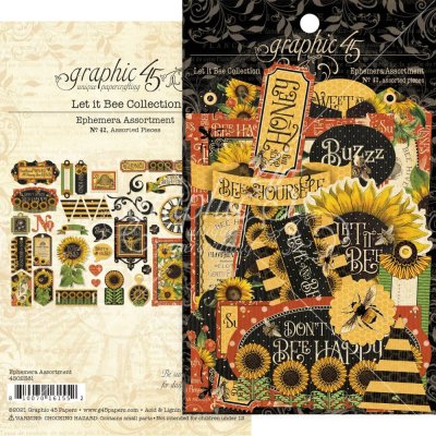 Graphic 45 Let It Bee Cardstock Die-Cut Assortment