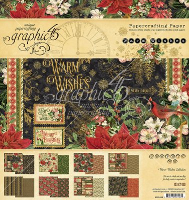 Graphic 45 Warm Wishes 8”x8” Paper Pack (24 sheets)