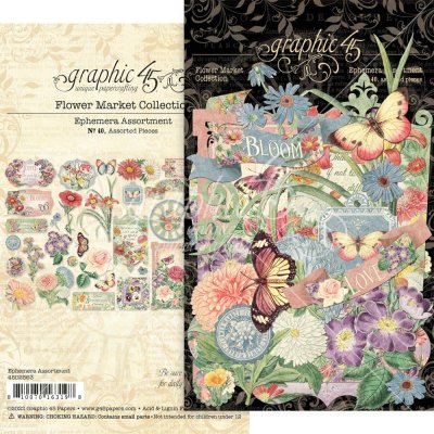 Graphic 45 Flower Market Cardstock Die-Cut Assortment