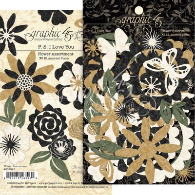 Graphic 45 Flower Assortment - P.S. I Love You