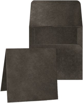 Graphic 45 Square Cards with Envelopes 5.25”x5.25” - Black (6 cards & 6 envelopes)