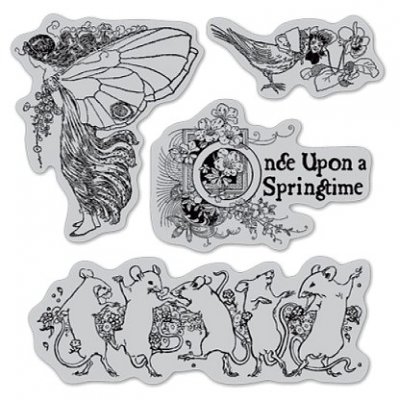 Graphic 45 - Once Upon A Springtime Cling Stamp Set 1