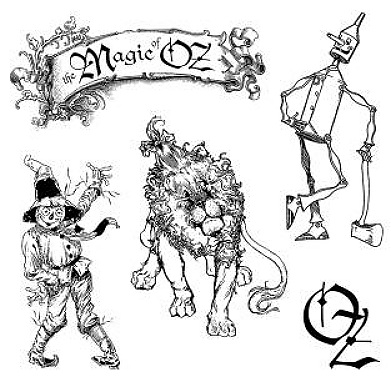 Graphic 45 - Magic Of Oz Cling Stamp Set 1