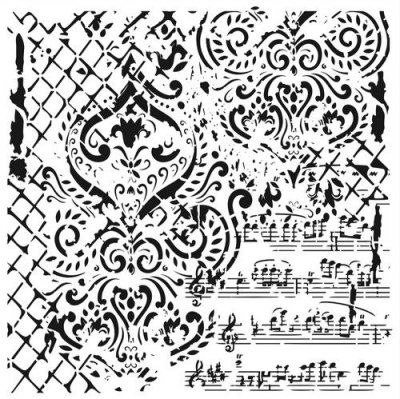 Cadence Large 45x45cm Mask Stencil - Grunge Ornament #14