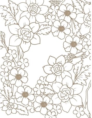 Spellbinders Glimmer Hot Foil Plate - Flower Pattern