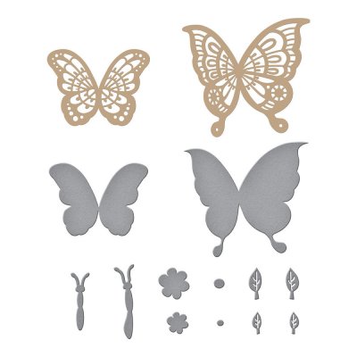 Spellbinders Glimmer Hot Foil Plate & Die - Glimmer Edge Butterflies