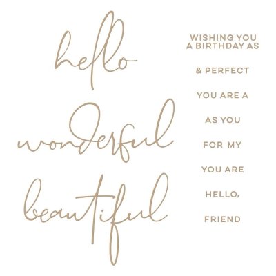 Spellbinders Glimmer Hot Foil Plate - Hello Friend Sentiments