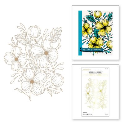 Spellbinders Glimmer Hot Foil Plate - Glimmering Buttercups