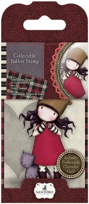 Gorjuss Mini Collectable Rubber Stamp - No. 10 Purrrrrrfect Love