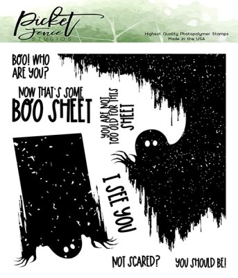 Picket Fence Studios 6”x6” Clear Stamps - Not scared? You should be!