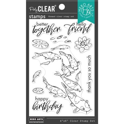 Hero Arts 4"x6" Clear Stamps - Koi Bunch