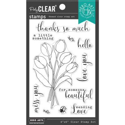 Hero Arts 4"x6" Clear Stamps - Tulip Bouquet