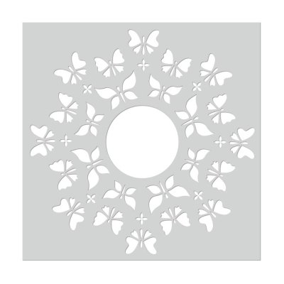 Hero Arts 6"x6" Stencil - Butterfly Circle