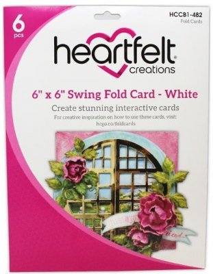 Heartfelt Creations Circle Card 6"x6" - Swing Fold White (8 sheets)