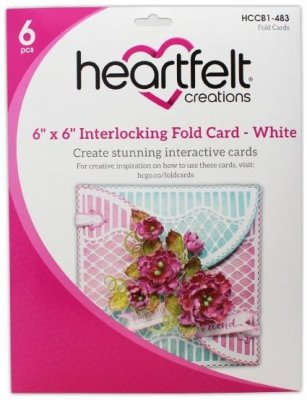 Heartfelt Creations Circle Card 6"x6" - Interlocking Fold White (8 sheets)