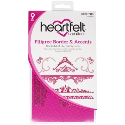 Heartfelt Creations Cut & Emboss Dies - Filigree Border & Accents