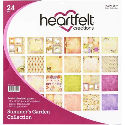 Heartfelt Creations 12"x12" Double-Sided Paper Pad - Summer's Garden (24 sheets)