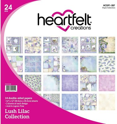 Heartfelt Creations 12"x12" Double-Sided Paper Pad - Lush Lilac (24 sheets)