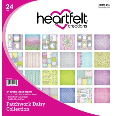 Heartfelt Creations 12"x12" Double-Sided Paper Pad - Patchwork Daisy (24 sheets)
