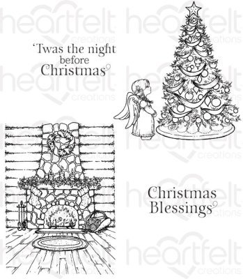 Heartfelt Creations - Winter's Eve Pre-Cut Cling Mounted Stamp (4 stamps)