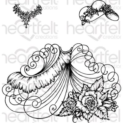 Heartfelt Creations - Elements of Fashion Pre-Cut Cling Mounted Stamp Set (3 stamps)