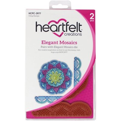 Heartfelt Creations Cling Rubber Stamp Set - Elegant Mosaics