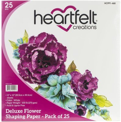 Heartfelt Creations 12"x12" Flower Shaping Paper (25 sheets)