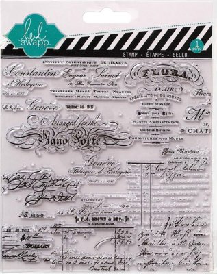 Heidi Swapp Mixed Media Clear Stamps - Script