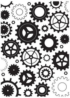 Nellie's Choice Embossing Folder - Cogwheels