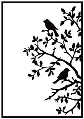Nellie's Choice Embossing Folder - Birds on Branch