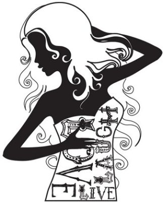 Unity Itty Bitty Rubber Stamp - Live Laugh Love Girl