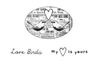 Unity Itty Bitty Rubber Stamp - Love Birds