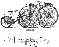 Itty Bitty Authentique Rubber Stamp - Happy Day