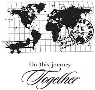 Itty Bitty Authentique Rubber Stamp - On This Journey Together