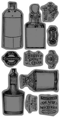 Graphic 45 Cling Mounted Stamp Set - Olde Curiosity Shoppe 2