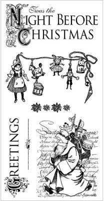 Graphic 45 Twas The Night Before Christmas Cling Stamps #1