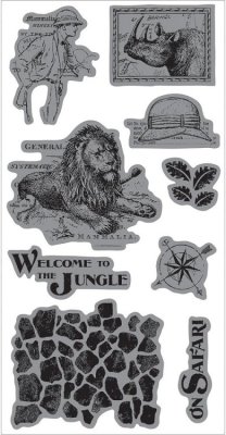 Graphic 45 Cling Mounted Stamp Set - Welcome To The Jungle