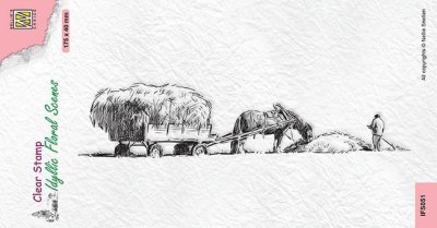 Nellies Choice Clear Stamps - Idyllic Floral - Slimline Haytime