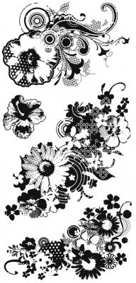 Inkadinkado Clear Stamp Set - Morphic Flowers