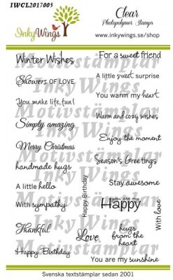 InkyWings Clear Stamps - English